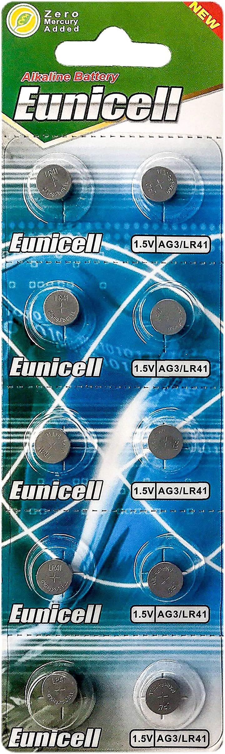 Eunicell - Pack of 50 AG3 LR41 1.5 Volt Batteries : Amazon.fr: Electronics