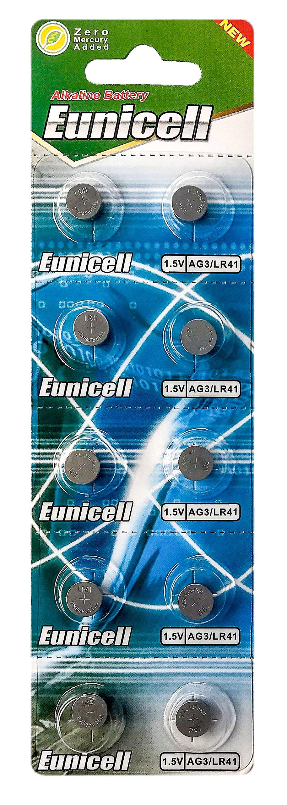 Eunicell - Set of 50 AG3 LR41 1.5 Volt Batteries