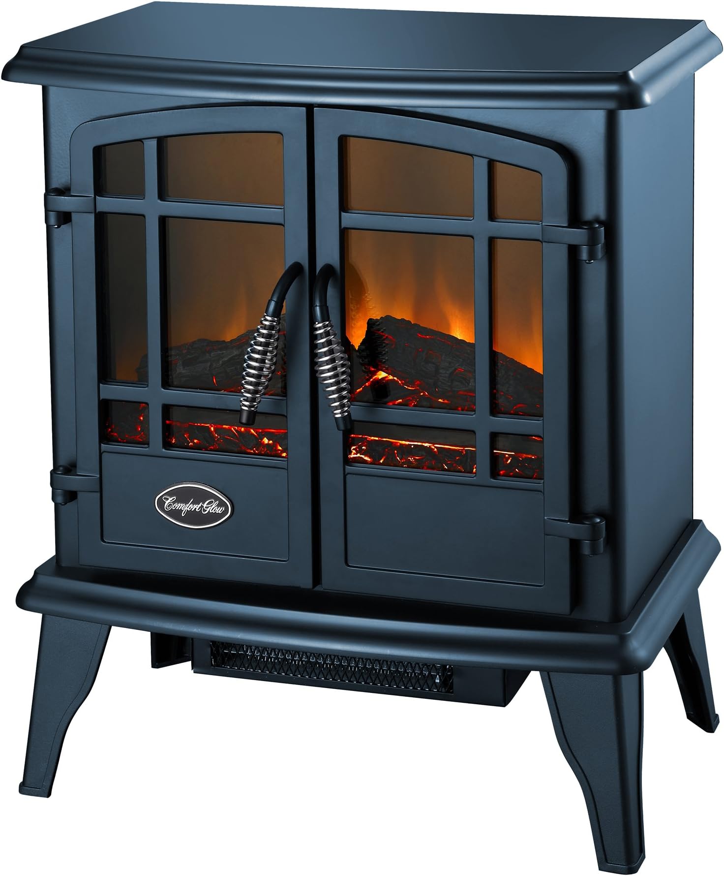 Comfort Glow EQS133 Electric Quartz Fireplace, Length: 11in, Width: 20in, Height: 23.5in, Blue Steel