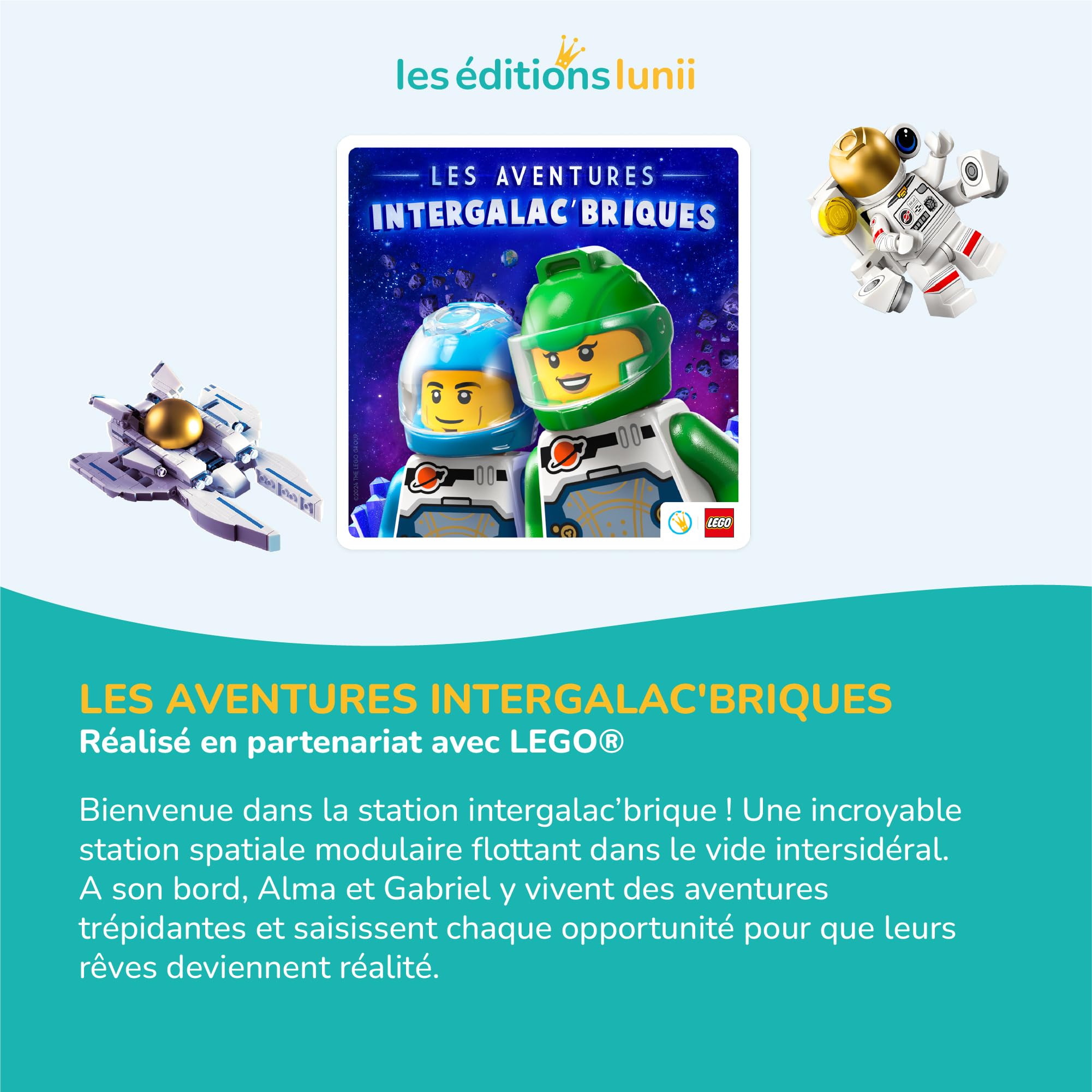 Lunii – Les Aventures Intergalac’Briques – Livre Audio Interactif En Français, 8 Histoires (1h) Dès 5 Ans – Compatible Ma Fabrique à Histoires Et FLAM