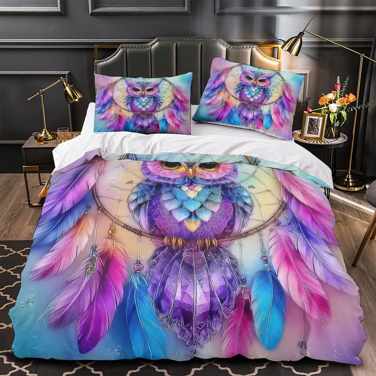 Housse de couette loutres nageant pour la chambre ado double