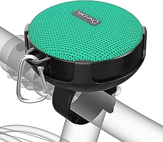 Onforu Portable Bluetooth Speaker for Bike, Wireless Bicycle Speaker with Loud Sound, Bluetooth 5.0 and 10h Play Time, IP65 Waterproof Mini Green Outdoor Speaker for Riding, Hiking and Camping