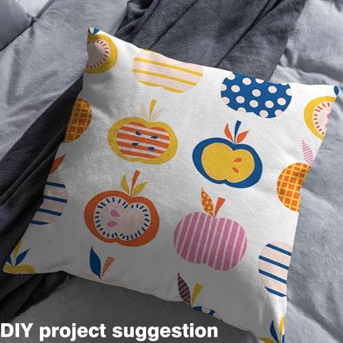 Miniatura 3 de The Yard - Tela colorida de manzanas con temática alimentaria, tela de pintura abstracta de frutas sabrosas para tapicería y proyectos de bricolaje