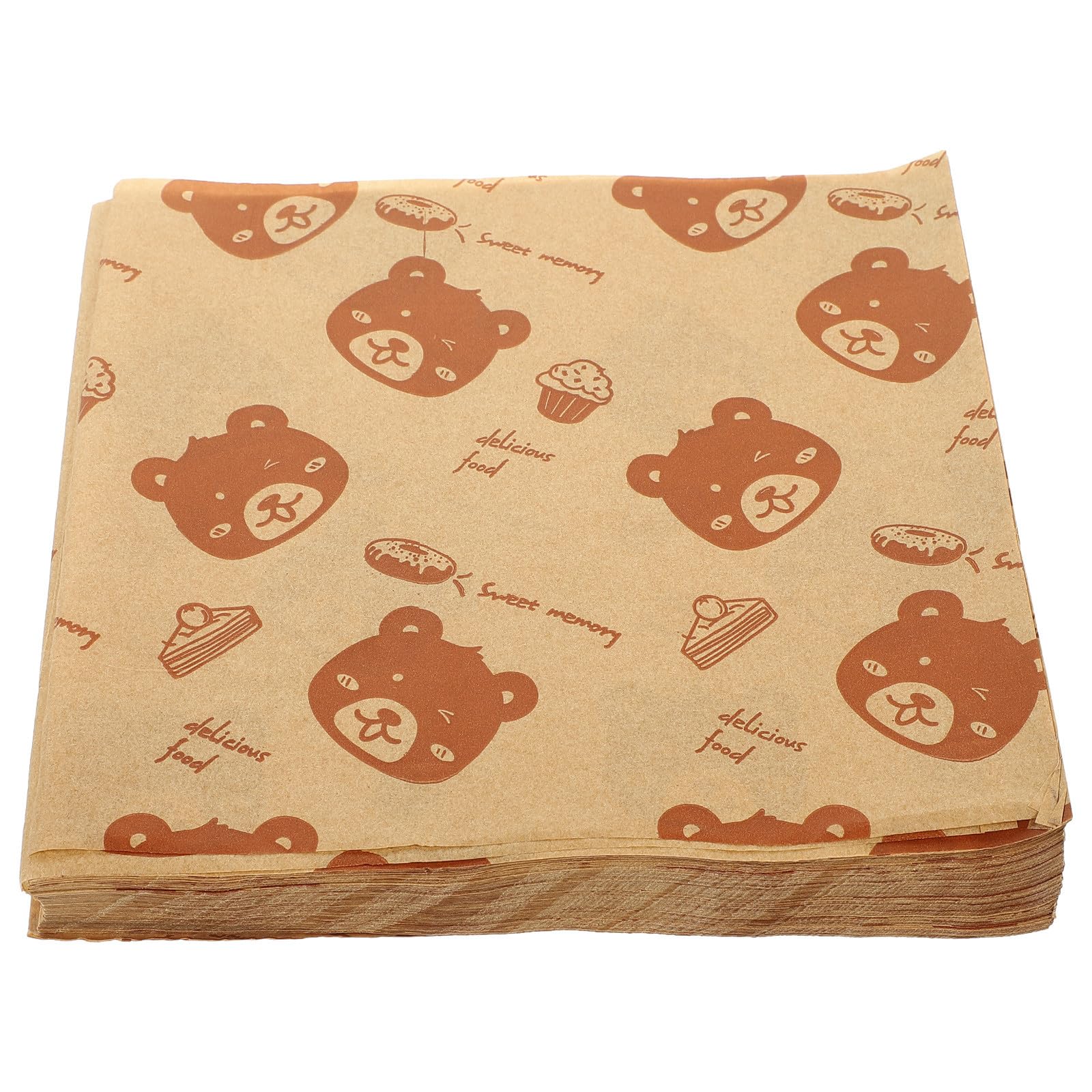 Toyvian Carta da Imballaggio Alimenti 20X20 CM 500 Fogli Carta Oleata per Sandwich e Hamburger Leggera per Panetteria Ristoranti e Uso Domestico