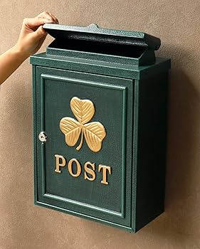 Amazon.co.jp: MOJYU 鋳物壁掛けポスト Clover グリーン WM-069
