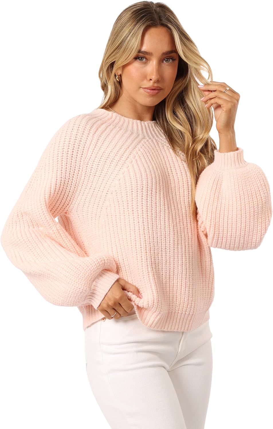 Petal & Pup Women's London Knit Sweater, Pink - Image 4