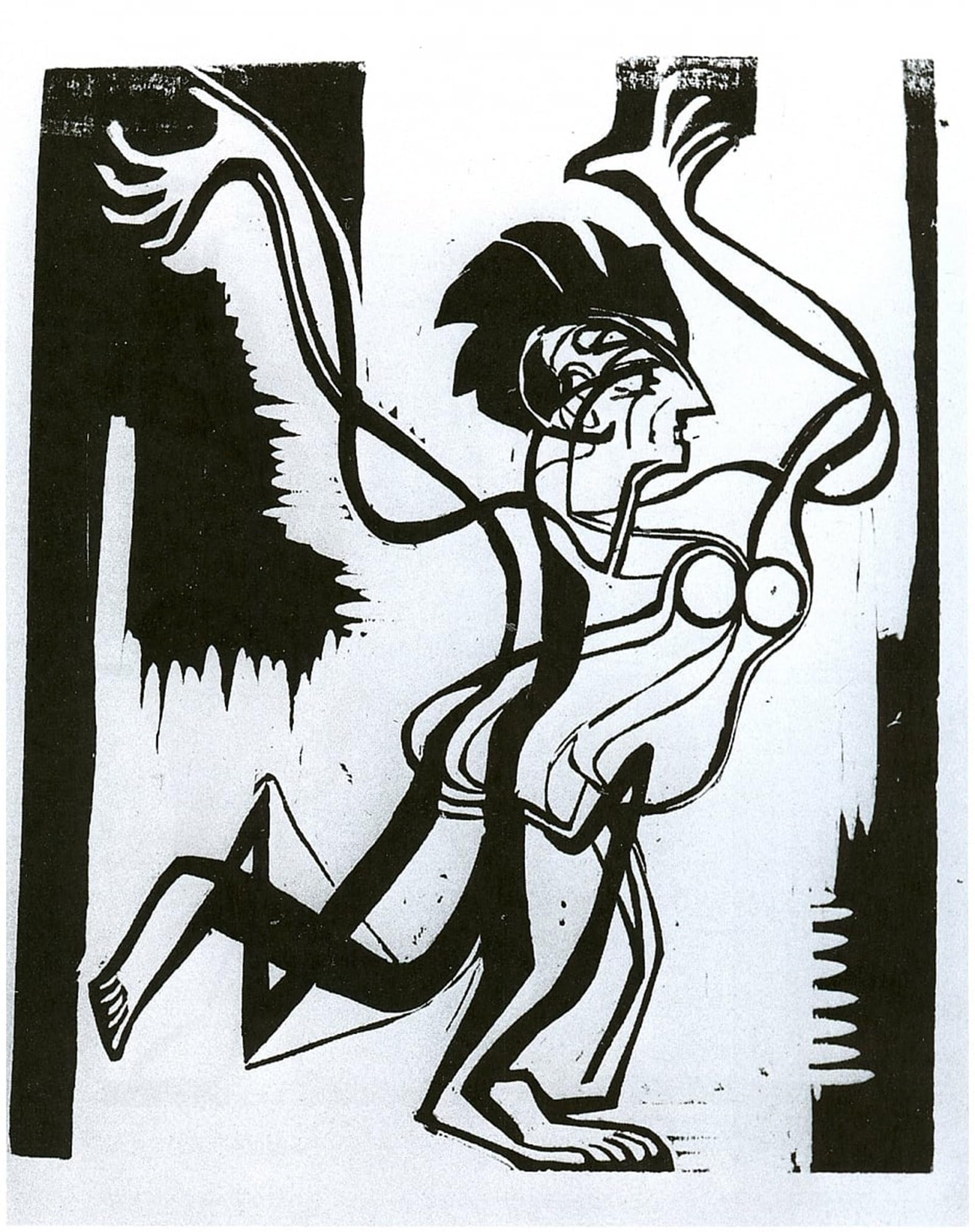 SERENDIPITP Aesthetic Poster Photo Wall Print Retro Picture in the Forest by Ernst Ludwig Kirchner Modern Wall Artwork for Home Decor 60x90cm