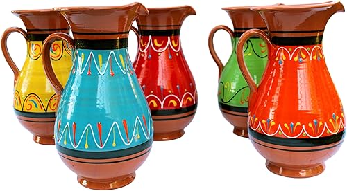 Miniatura 9 de Cactus Canyon Ceramics Jarra de terracota española de 2 cuartos de galón, color rojo