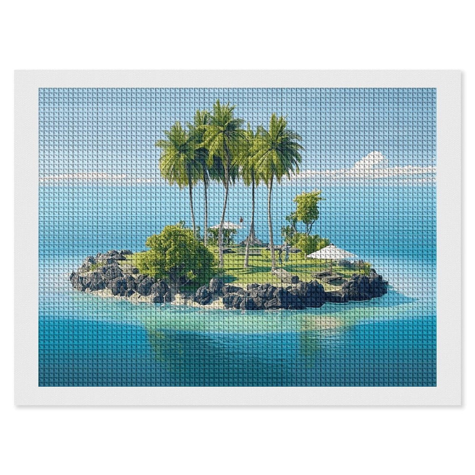 NONHAI Diamond Painting Kits for Adults - DIY Diamond Art Kits for Beginners - Full 5D Paint Drill Diamond Dots Paintings- Island Diamonds Pictures Gem Art and Craft Wall Decor 12"x16"