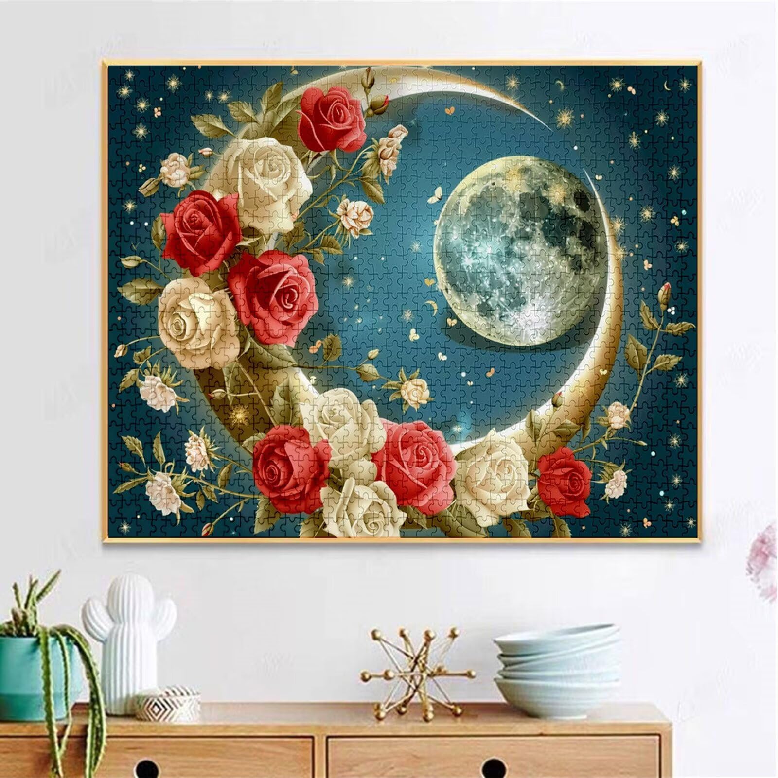 Puzzle 2000 Pezzi, 3 4 5 Anni Puzzle Luna 6 7 8 Anni Giochi Educativi Sostenibili Con Motivi Per Adulti Da Gioco in Legno Di Alta Qualità Jigsaw Rosa per Gioco Familiare, 2026 Regalo Natale H-6980