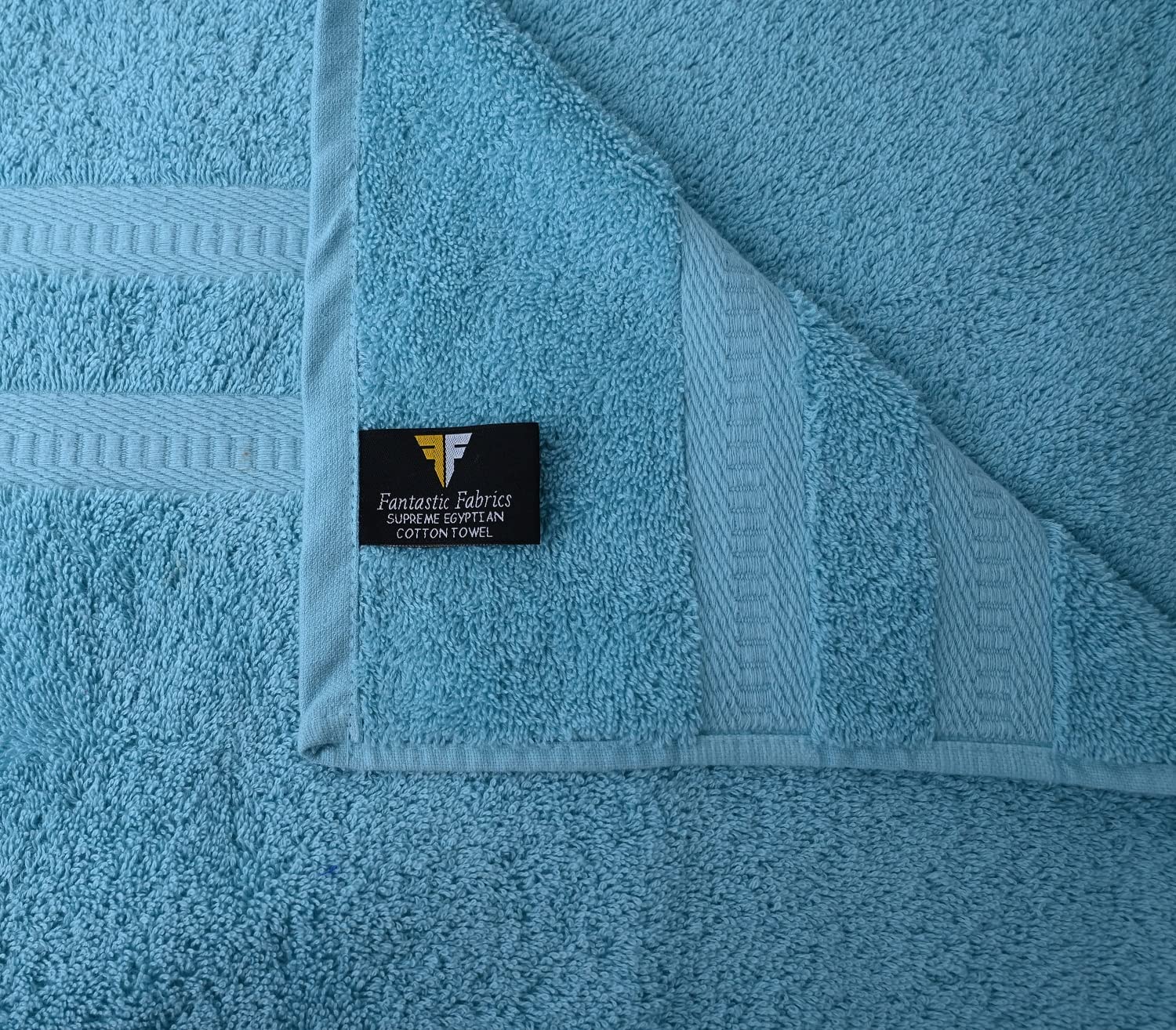 Lot De 2 Draps De Bain 100% Coton égyptien – 100x200 Cm, 600 G/m², Qualité Hôtelière, Très Absorbants, Couleur Menthe