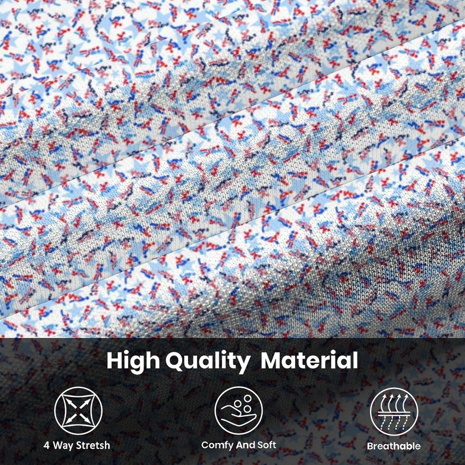 SKYNORA Golf Shirts for Men, Polo Shirts Short Sleeve Moisture Wicking Quick Dry Performance Print Golf Polo Shirts for Men - Image 5