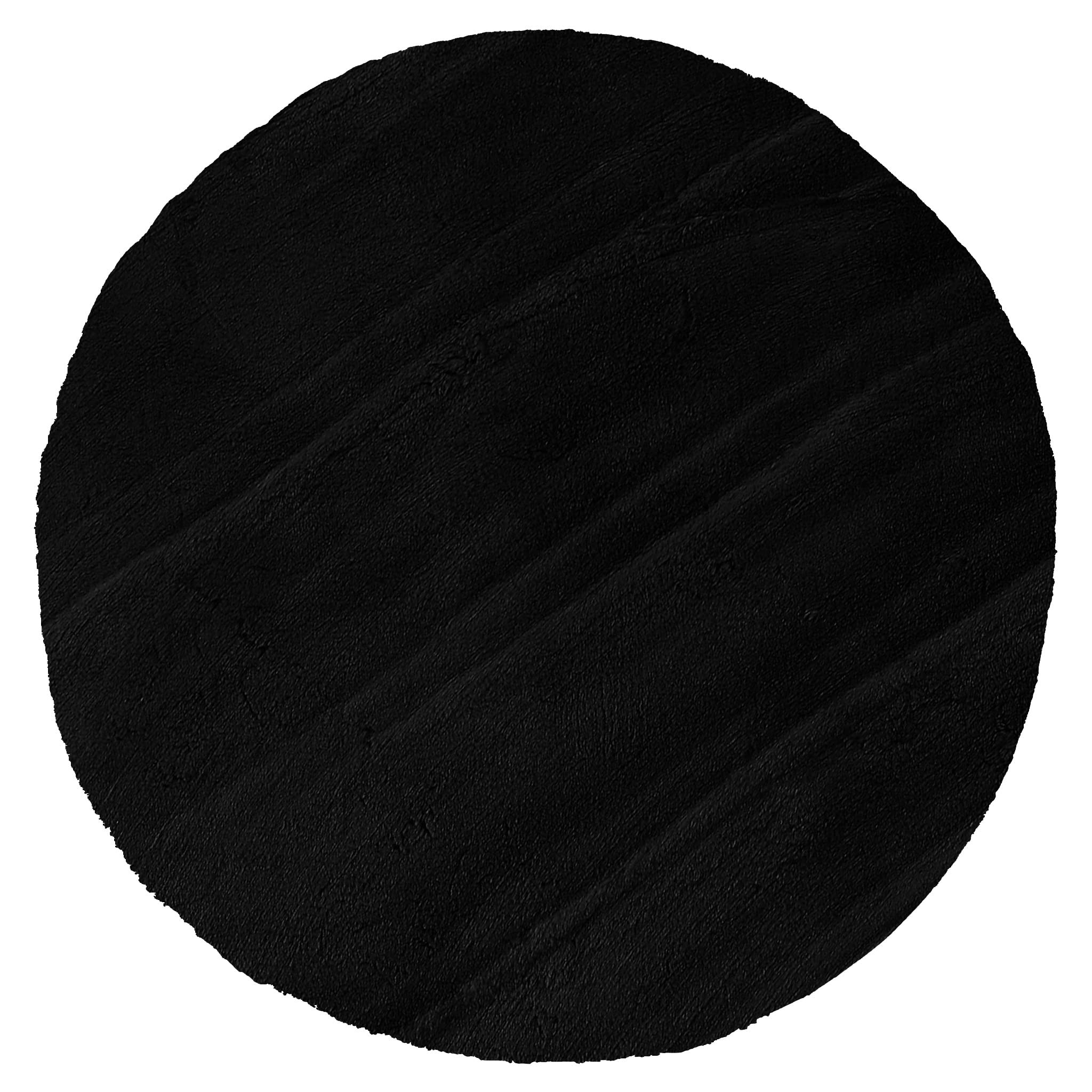 Indomex Rug Fluffy 080 Cmround Black