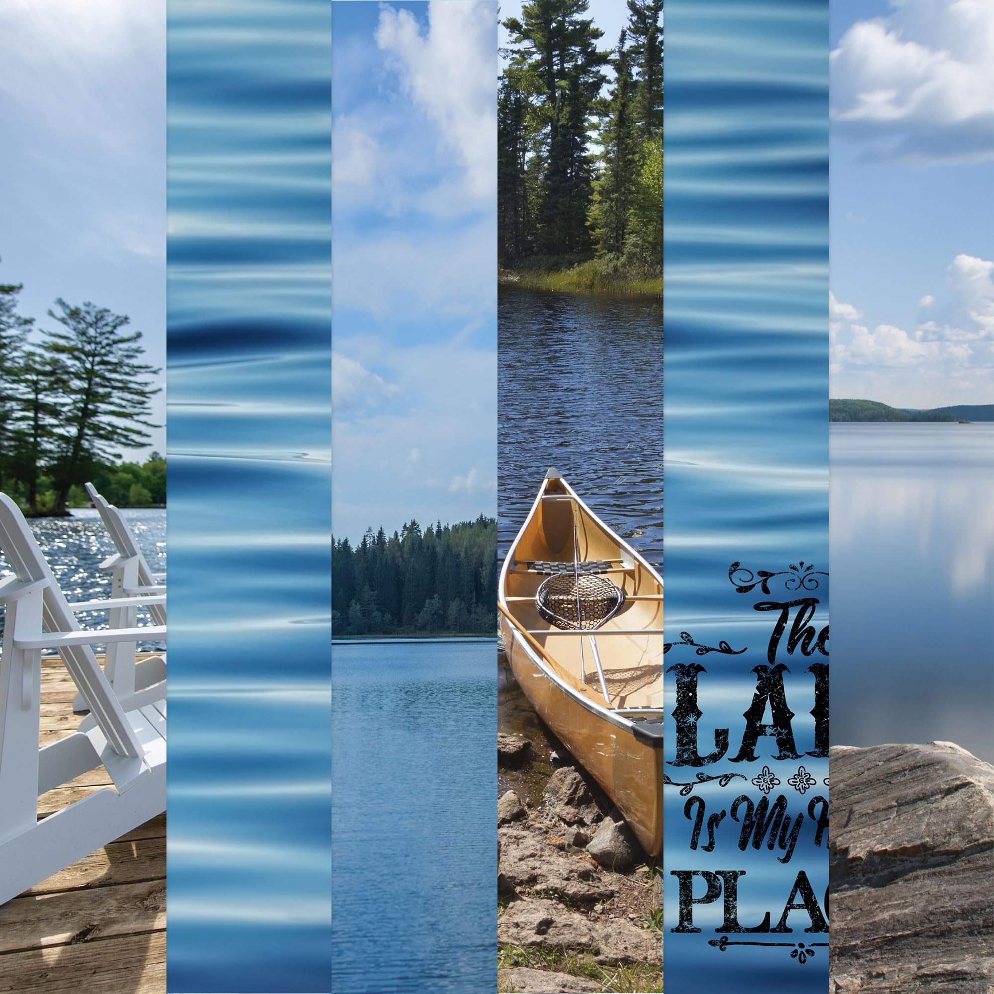 Paper House Productions Lake Life Scrapbook Paper - 9 Sheet 12x12 Double Sided Craft Paper Pack