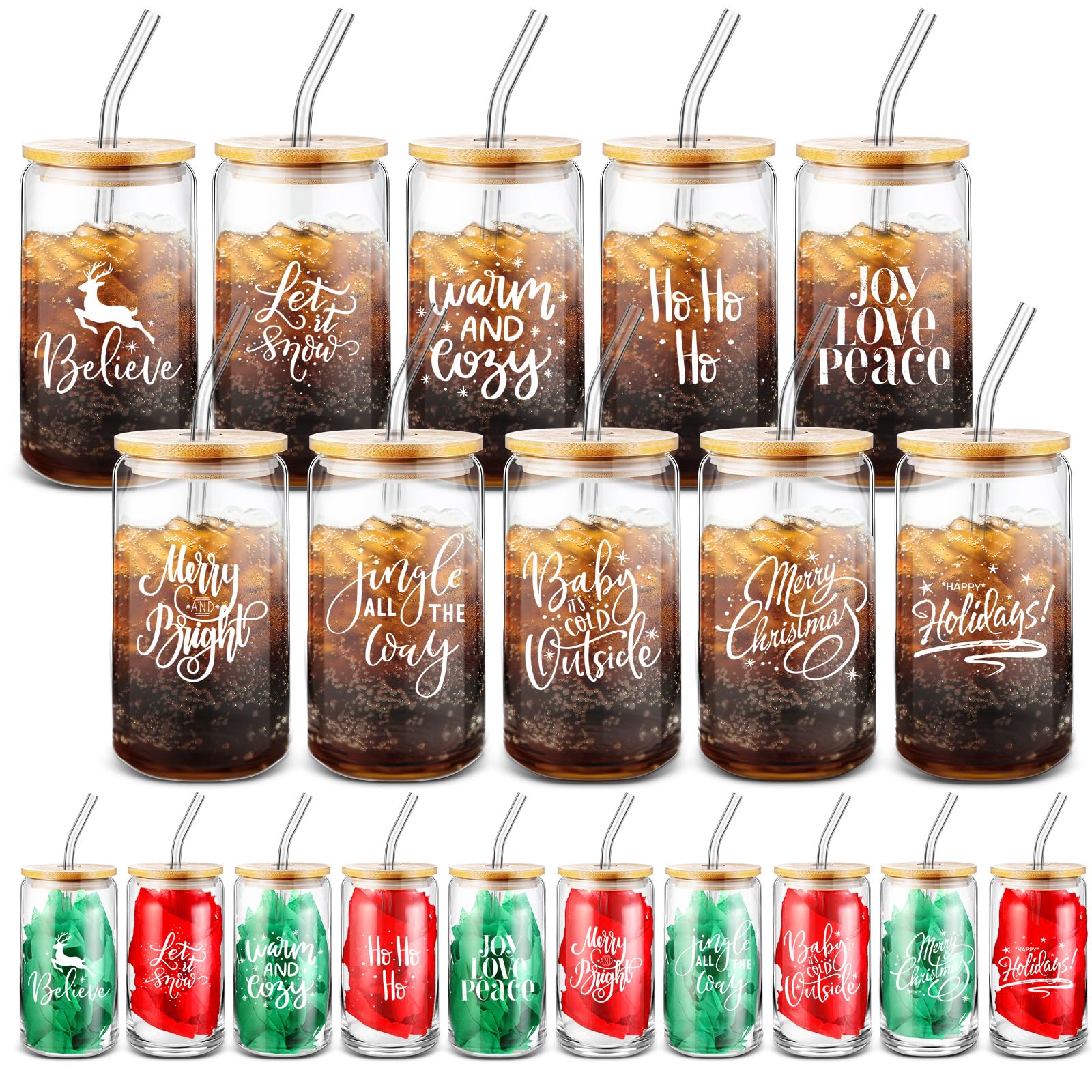 Gobelet de Noël en verre pour le bureau et les moments de partage en équipe