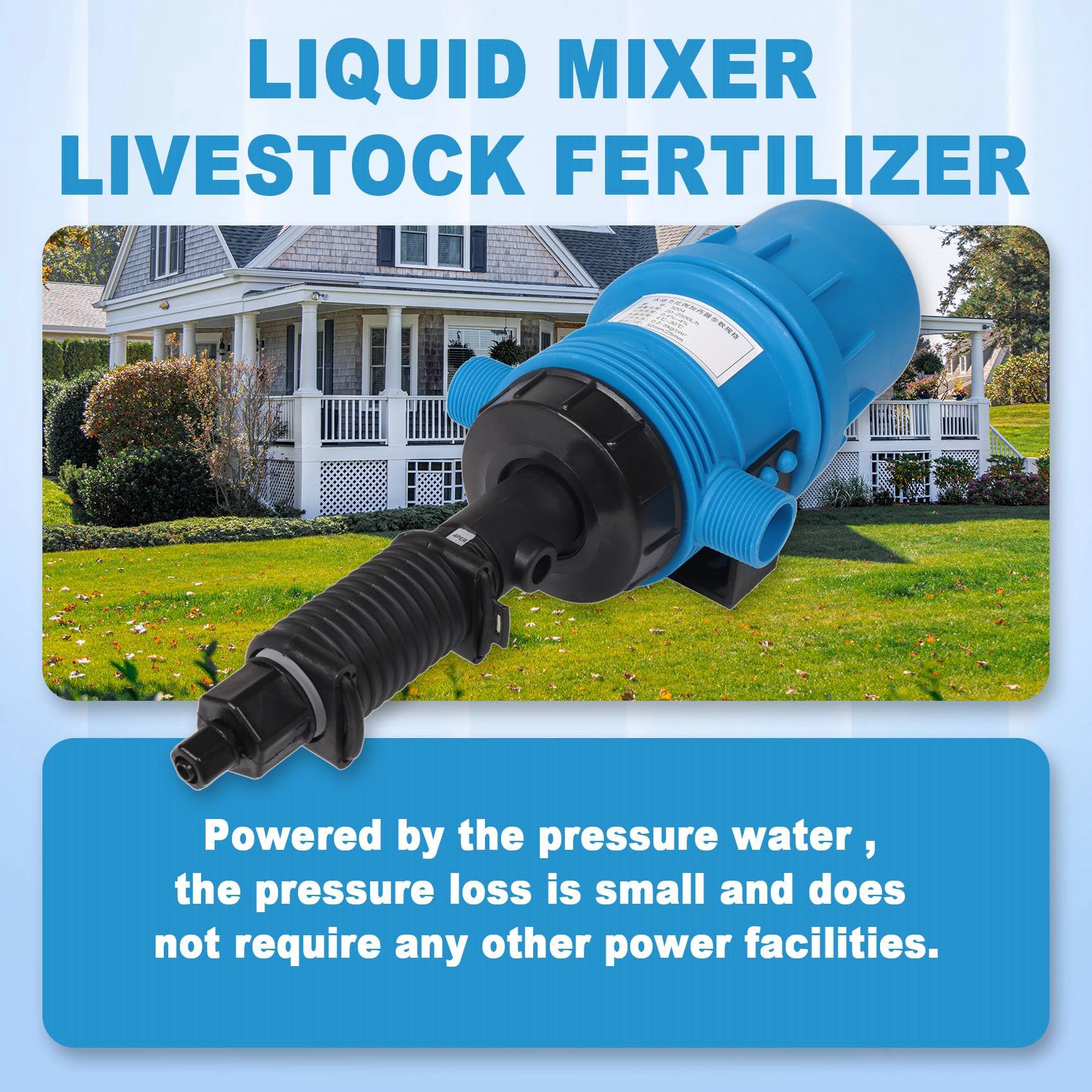 Pompa per Fertilizzante Pompa di Dosaggio Ad Acqua Miscela Iniettore Chimico Dosatore Proporzionale Miscelatore Liquido Concime per Bestiame