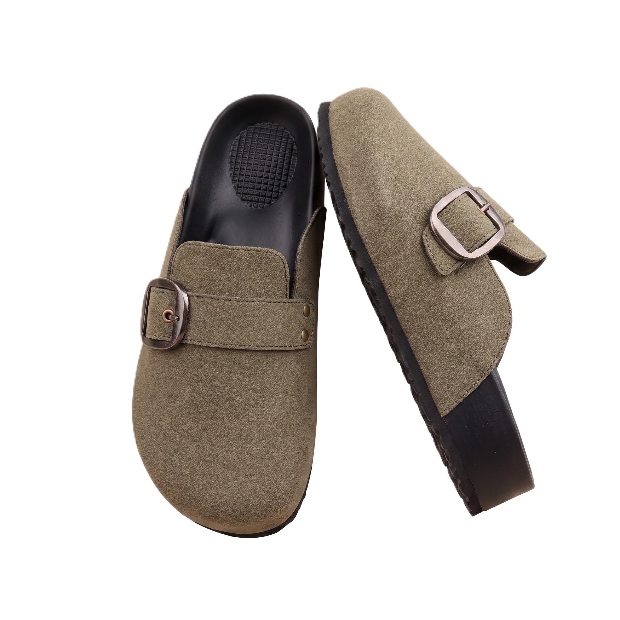 Men's Everday Wear Slide Sandals | New Smart Casual Clogs for Men with Stylish Buckle Design & Soft Touch Suede Material.-image-43