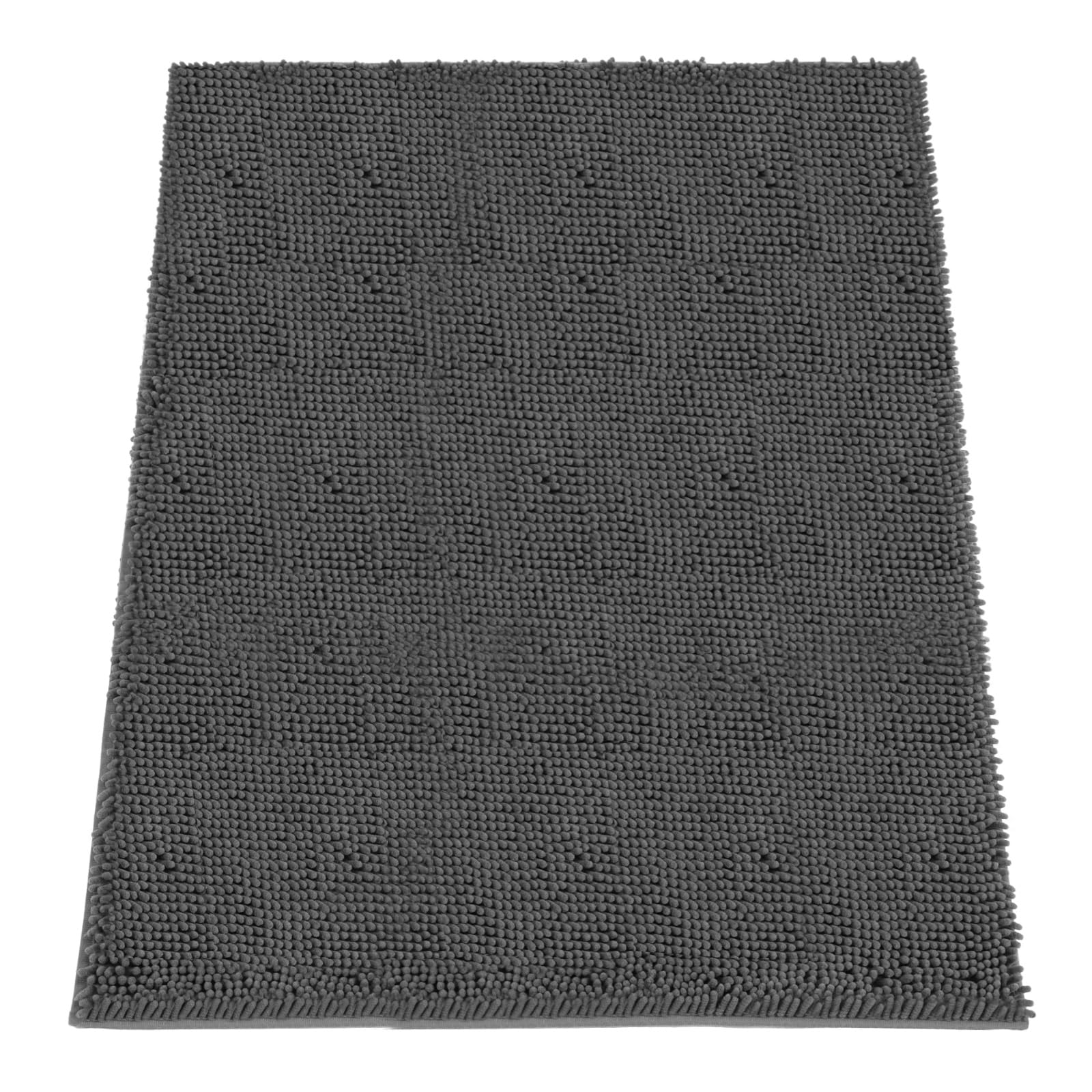 Absorbent Dog Door Mat for Muddy Paws, 60" x 48" Chenille Indoor Mats for Entryway, Trap Dirt Front Door Mat Indoor Entrance Washable Non Slip Soft Dark Grey