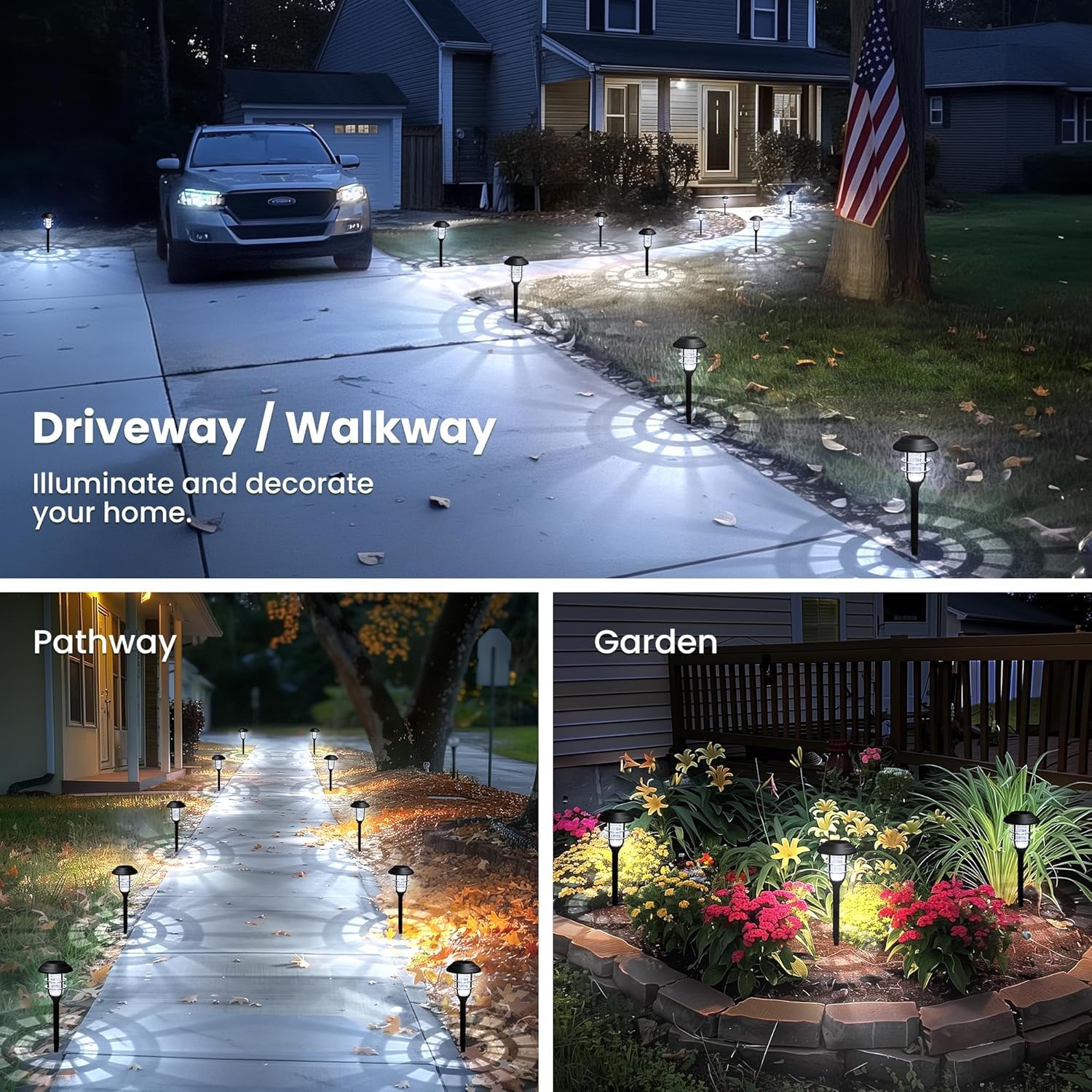 Solpex Solar Pathway Lights - Outdoor Garden Lights -6 Solpex Solar Pathway Lights - Outdoor Garden Lights -6