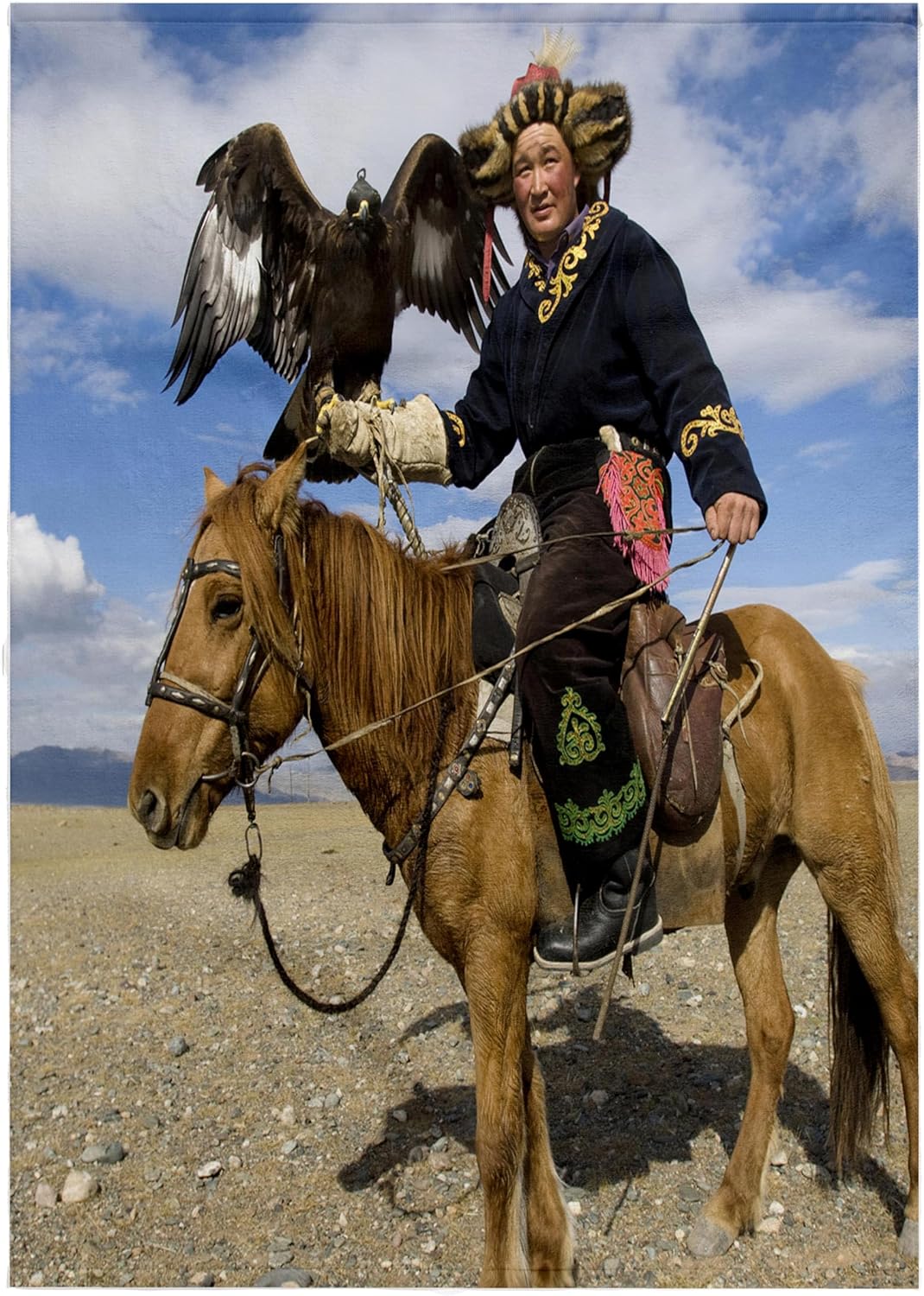 3dRose Kazakh Hunter at Eagle Festival, Mongolia-AS25 AWR0195 - Alison Wright 22x30 Bath Hand Pool Towel