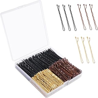 360 Pack Bobby Pins for Thick Hair - Black Brown Blonde 2 Inch Secure Hold Bulk with Storage Box DF DUALFERV