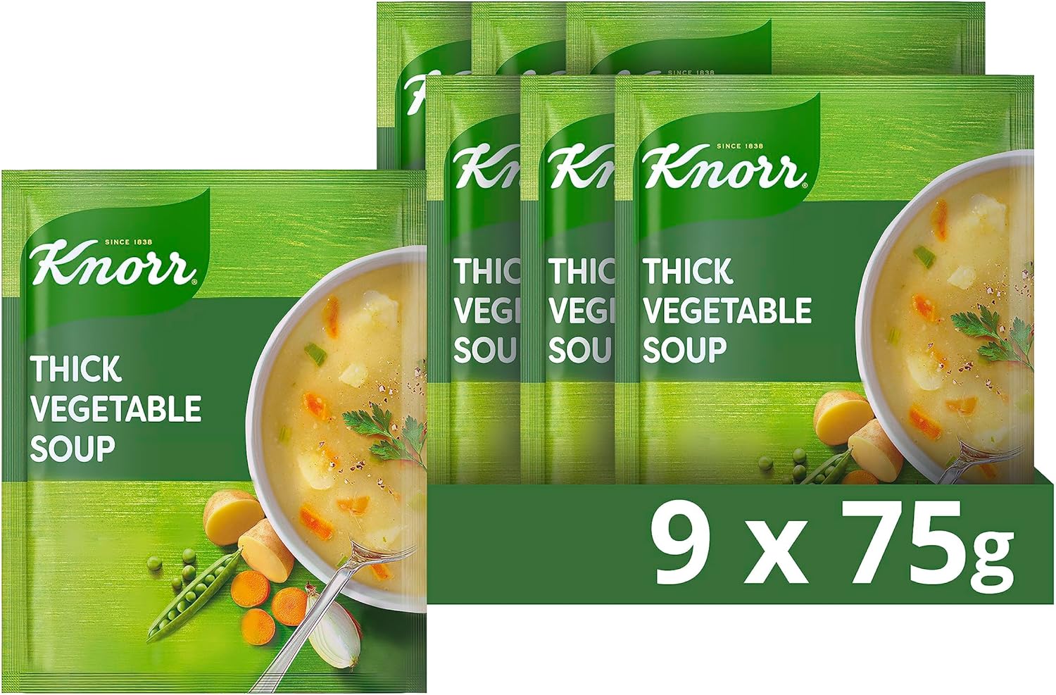 Knorr Thick Vegetable Dry Soup, 9 x 75 g Amazon.co.uk Grocery