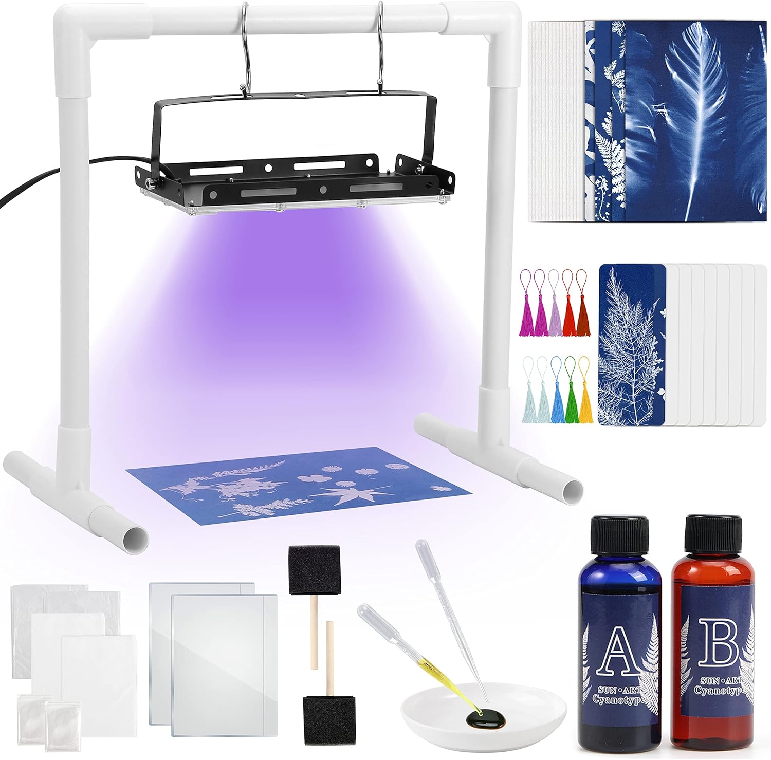 Csyidio Cyanotype Kit 2 Component Sensitizer Set with 20W
