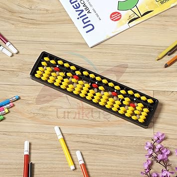 Universal Abacus Kids Abacus Tool | Yellow Color | Counting Frame | 17 Rod