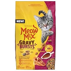 Meow Mix Gravy Bursts Dry Cat Food Chicken 3 LB Bag