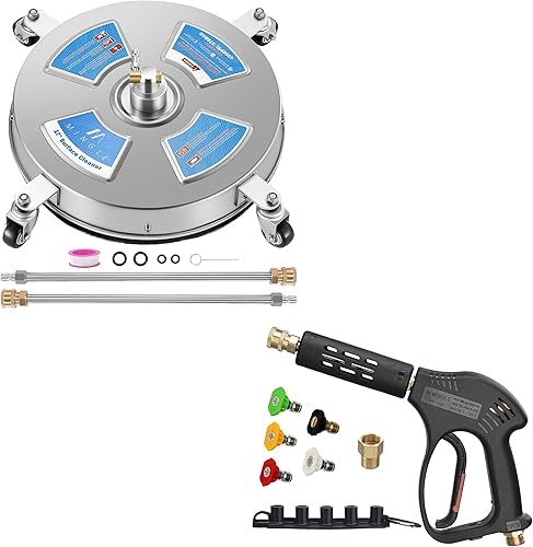 M MINGLE Limpiador superficial de la lavadora a presión de 17", pistola corta de alta presión de la lavadora