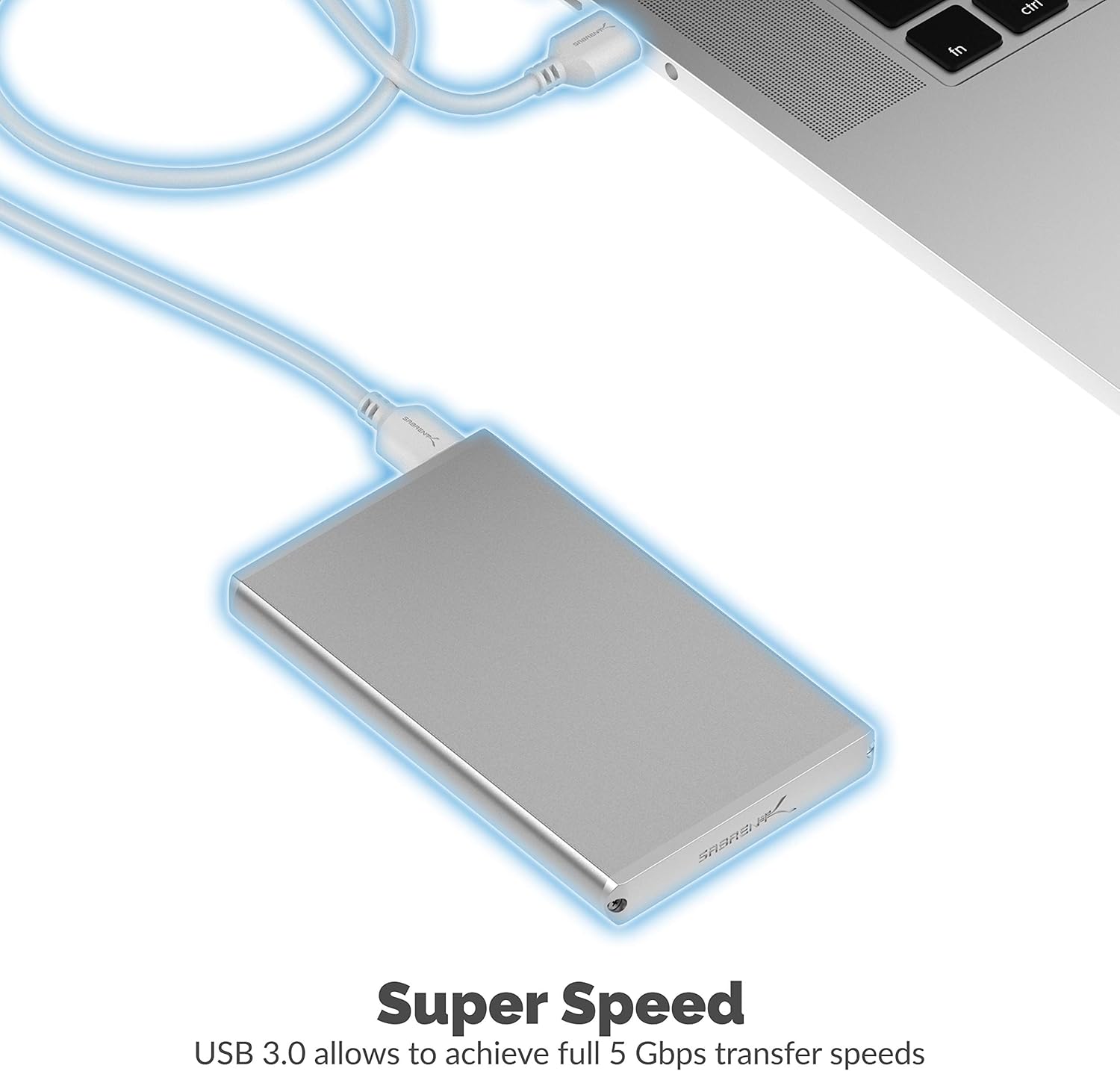 Sabrent Ultra Slim USB 3.0 to 2.5-Inch SATA External Aluminum Hard Drive Enclosure [Optimized for SSD, Support UASP SATA III] Silver (EC-UM30) : Everything Else