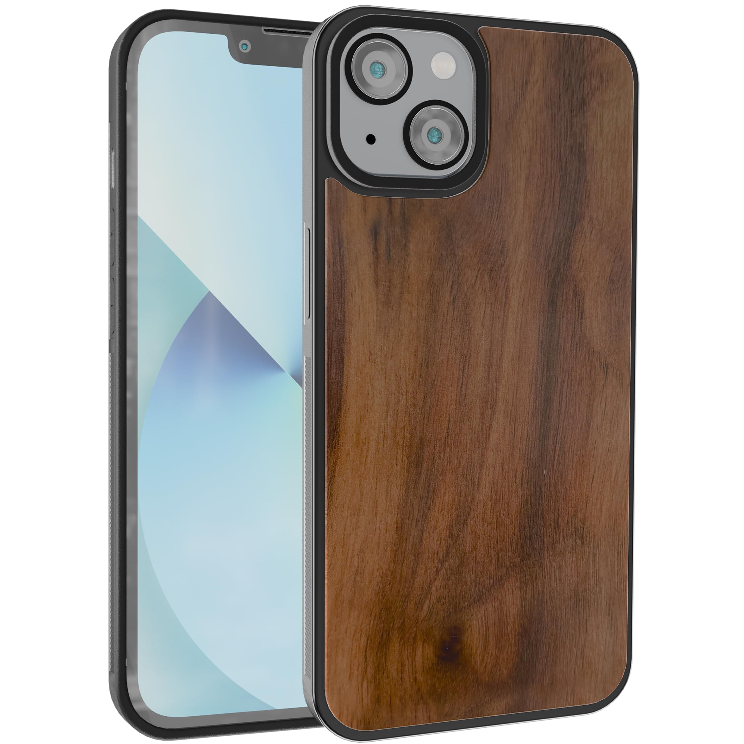 GTElectro Case for Apple iPhone 13 & iPhone 14, Real Natural Wood