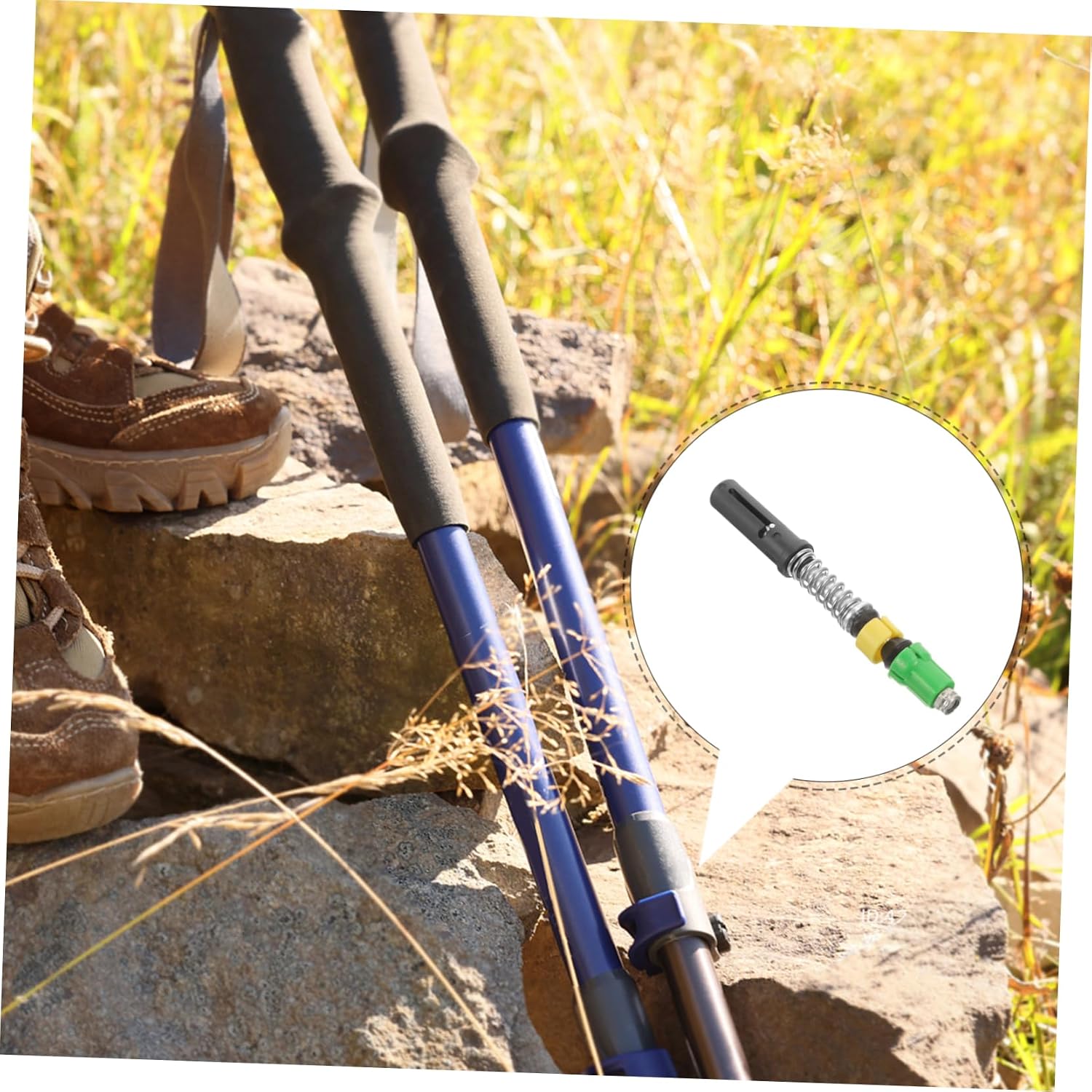Trekking Pole Accessories Expansion Tube Shock Absorption Hard Tip for Terrains Easy Assembly