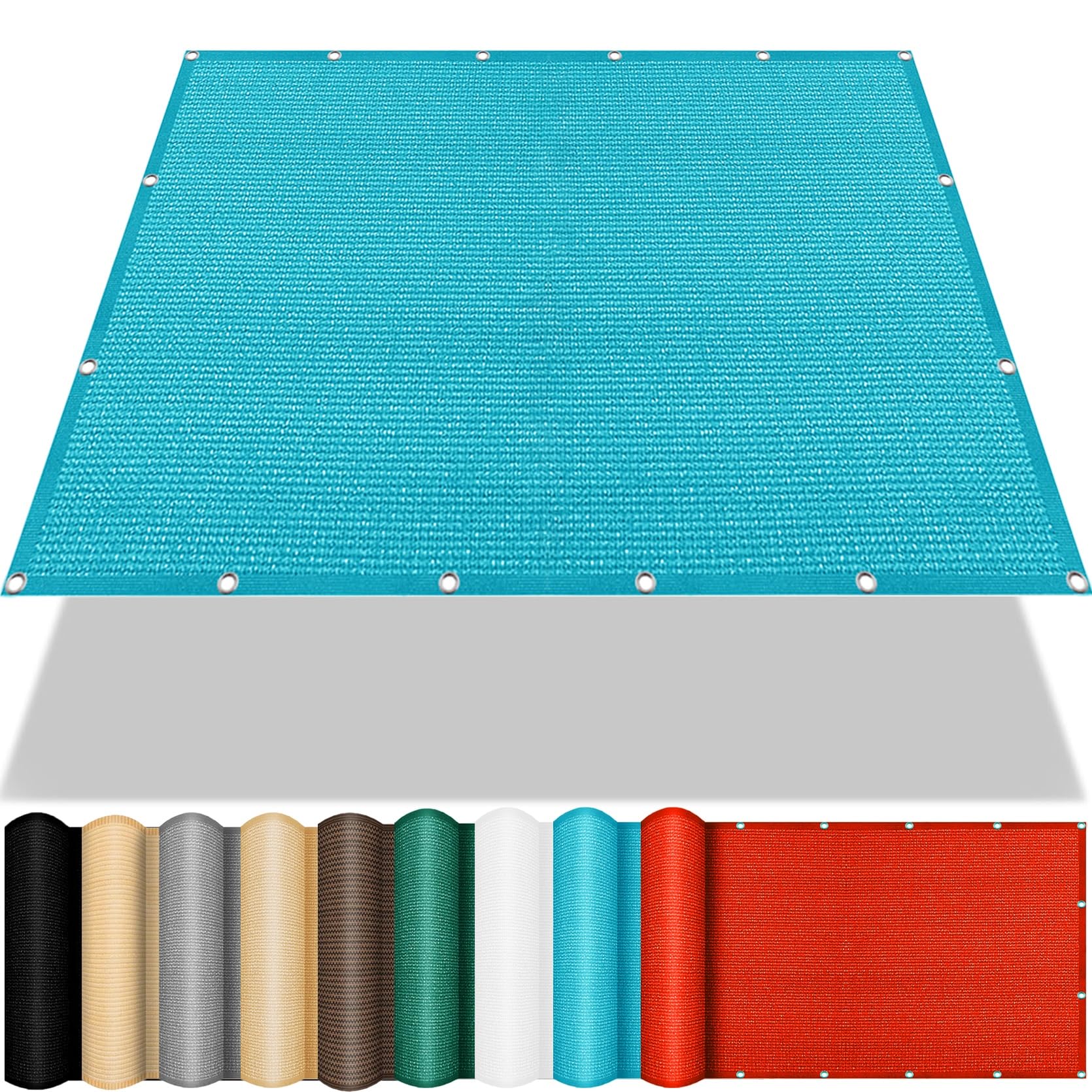 Mallas ocultacion transpirables y lona de sombra de 100 x 550 cm para exterior azul