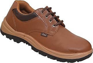 Allen Cooper Limited Edition Steel Toe Cap with Impact Resistance Formal Safety Shoe, ISI Marked with IS:15298 Part 2 200J - AC 11102 (Tan, 9 UK/INDIA)