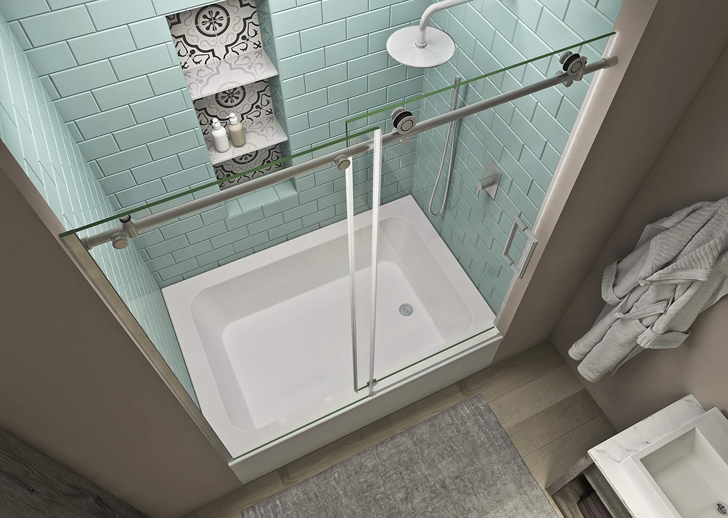 Aston TDR984EZ.UC-SS-6070-R Coraline XL Tub Door, Stainless Steel