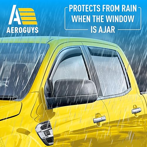 Miniatura 2 de Deflectores de Ventana Extra Duraderos en Canal, Viseras de Ventana, Protectores de Lluvia Compatibles con Ford Ranger 2019-2023 SuperCrew, Viseras