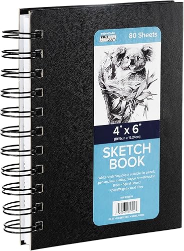 Pro Art Libro de bocetos Prem 4x6 80sht 70# Wire