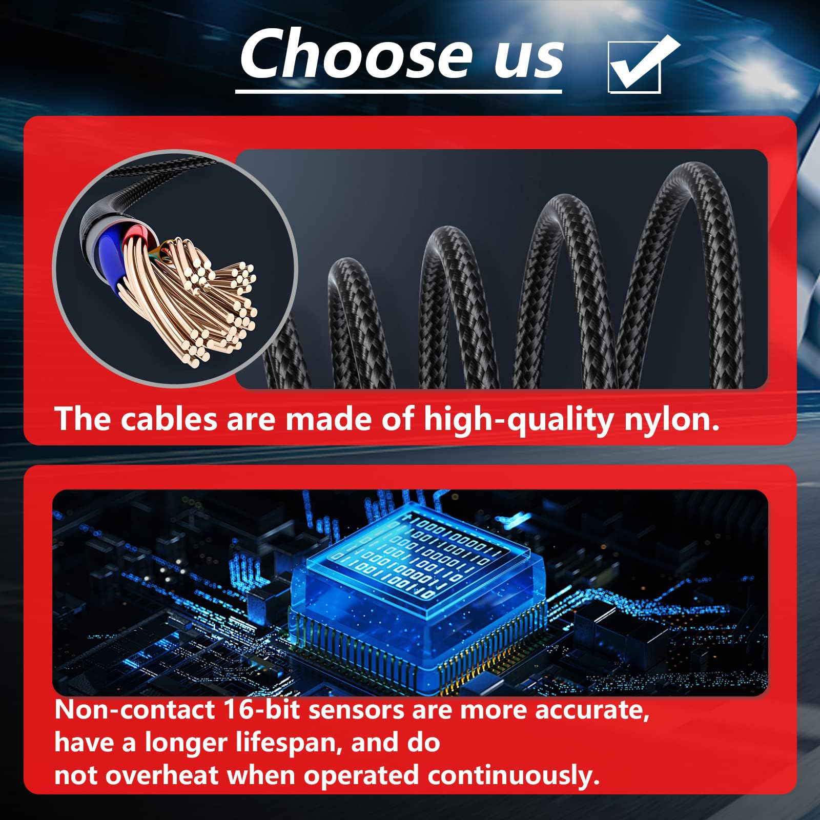 Frein à main USB 16 bits pour PC Windows - Levier de Drift Analogique Linéaire en Métal, 16 Capteurs sans Contact, Plug and Play, Compatible avec la plupart des Volants PC et Jeux de Course Sim Racing