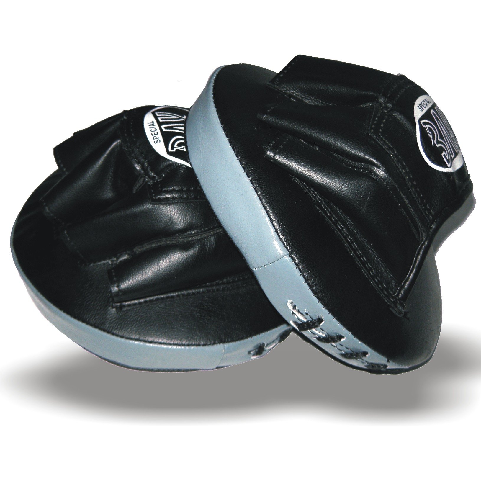 BAY Tactical MMA Fokus-Pratzen, Schwarz/Grau, 18,5 cm Durchmesser