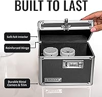 Vista 6 de Vaultz Caja de Seguridad para Medicamentos con Cerradura - 5 x 7 x 5 Pulgadas - Caja Fuerte Segura con Cerradura de Combinación - Ideal para Negro