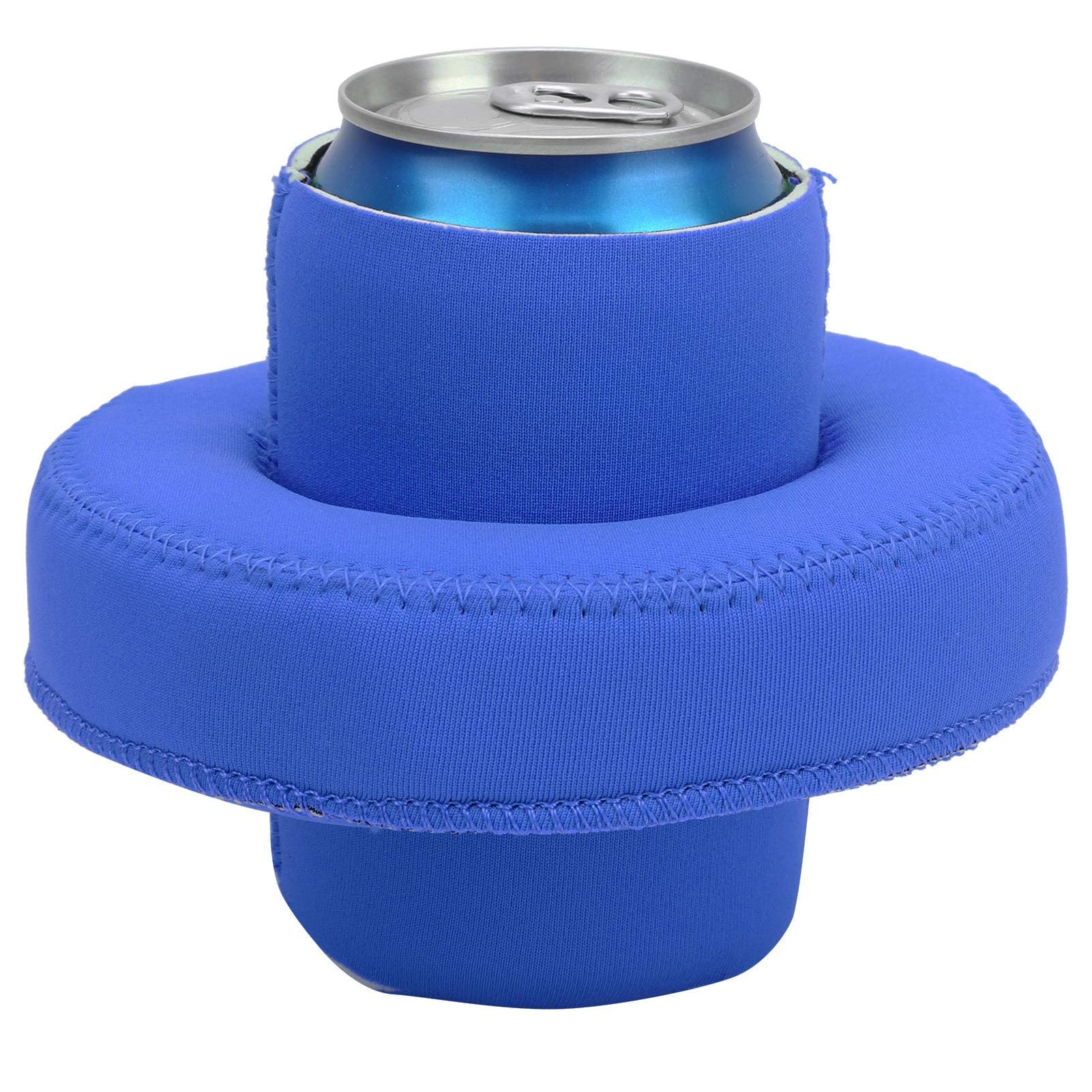 Floating Drink Holder for Pool, 330ml Neoprene Floating Coaster Pool Cup Holders for Drinks Pool Drink Holder for Pool Party Water Fun Pool Drink Floats Floating Cup Holder(Blue)
