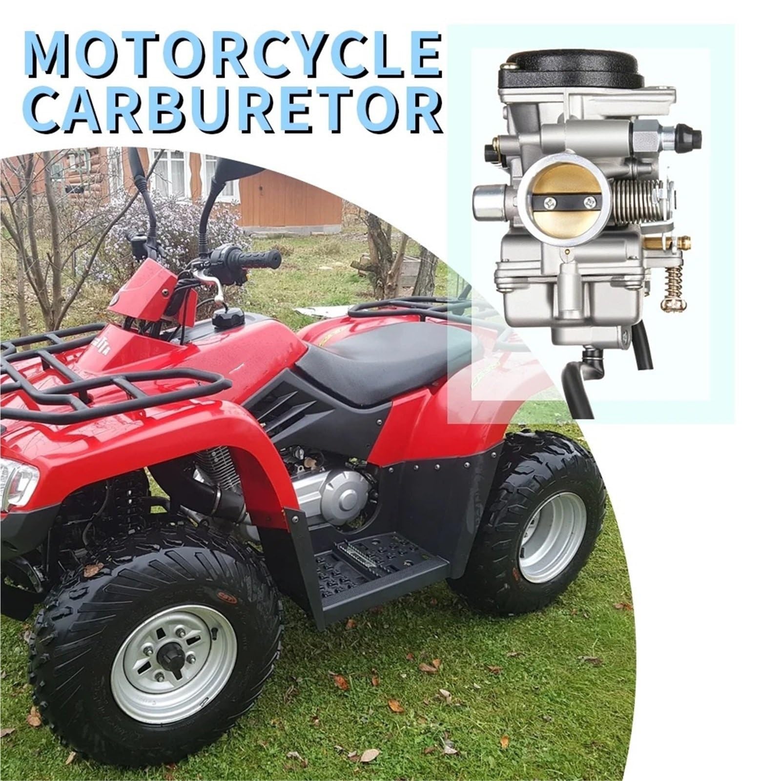 Naprawcze Carb Wymiana Akcesoriów Gaźnik pasuje do MV30 Roketa ATV-10 JIANSHE 250 JS250 BAJA WD250U Trail Jet Moto Tank 250CC(MV30 Black Manual)