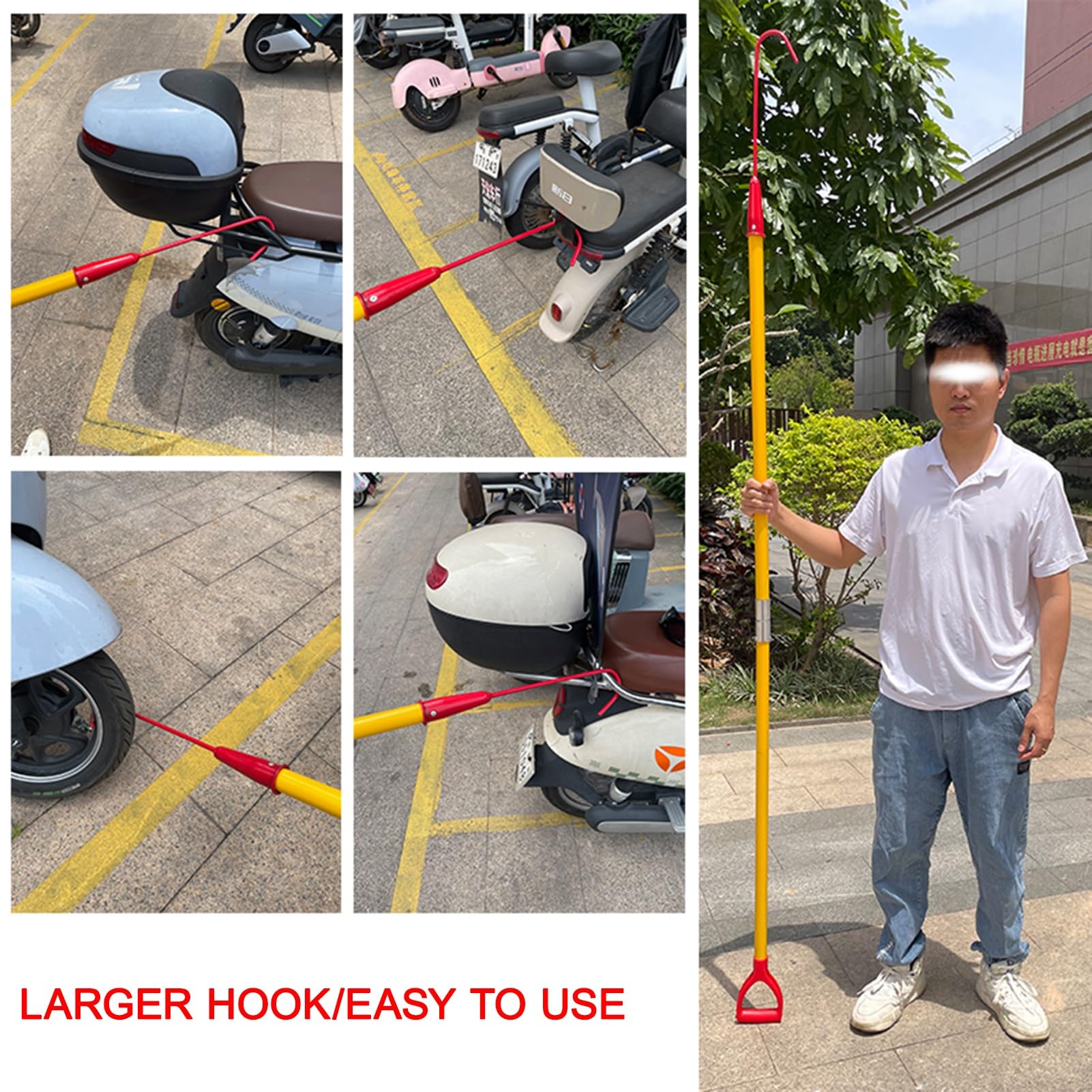Gancho De Rescate De Seguridad Eléctrica, Gancho de rescate aislado de alto voltaje con mango antideslizante, para seguridad de electricistas de bomberos en fábrica/hogar(3m/9.84ft)