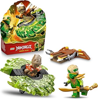 LEGO NINJAGO Lloyd vs. Erdmonster-Spinner – Ninja Spielzeug mit Abschussvorrichtung, Kampfkreiseln und 2 Minifiguren für Jungen & Mädchen – Geschenk für Kinder ab 6 Jahren – 71850