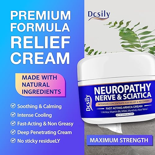 Miniatura 3 de Crema de alivio de nervios neuropatía, crema de árnica para neuropatía para nervios y ciática, gel de árnica para nervios, manos, pies, piernas,