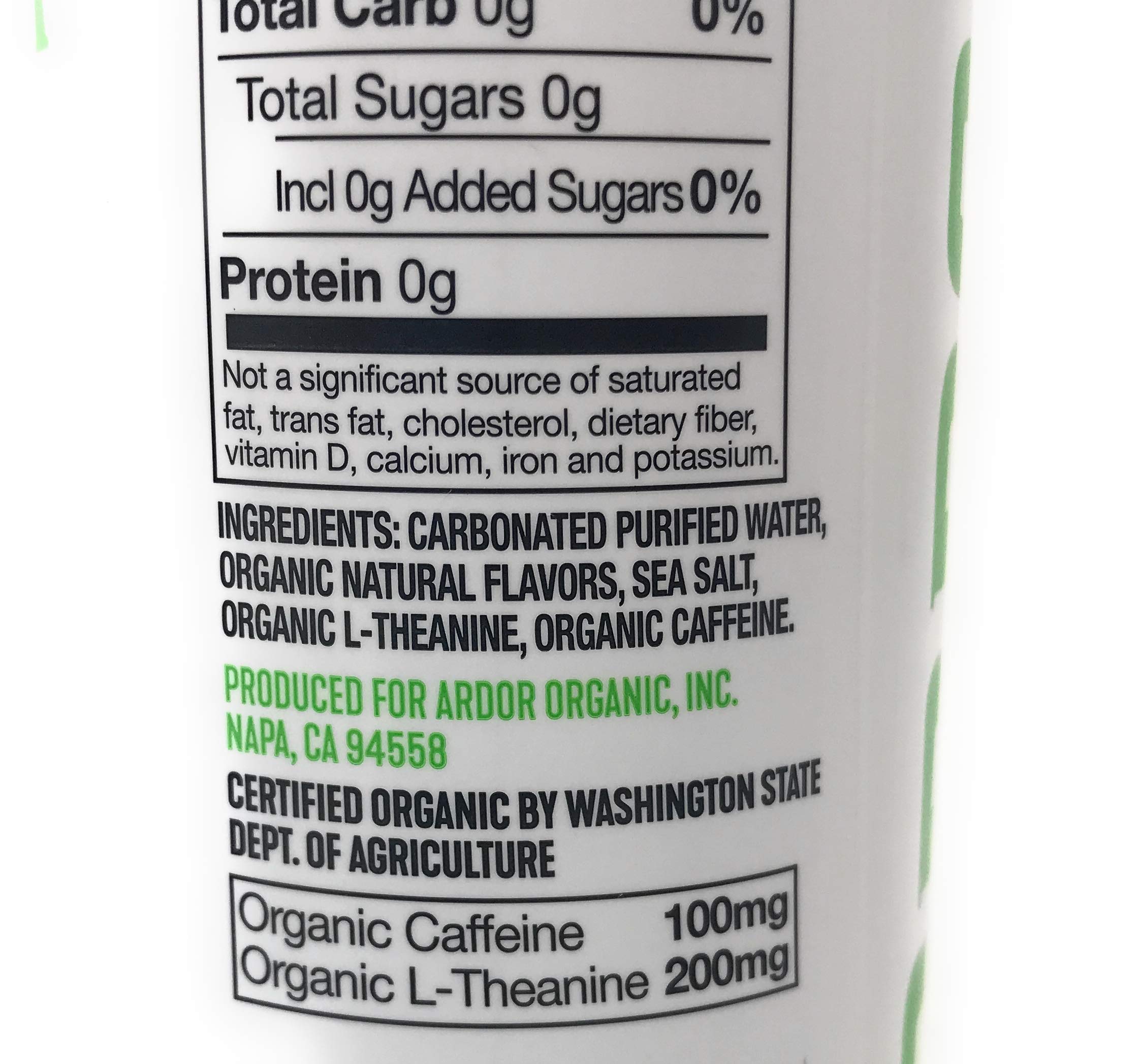 Ardor Organic Mexican Lime Sparkling Energy Water, 12 FZ