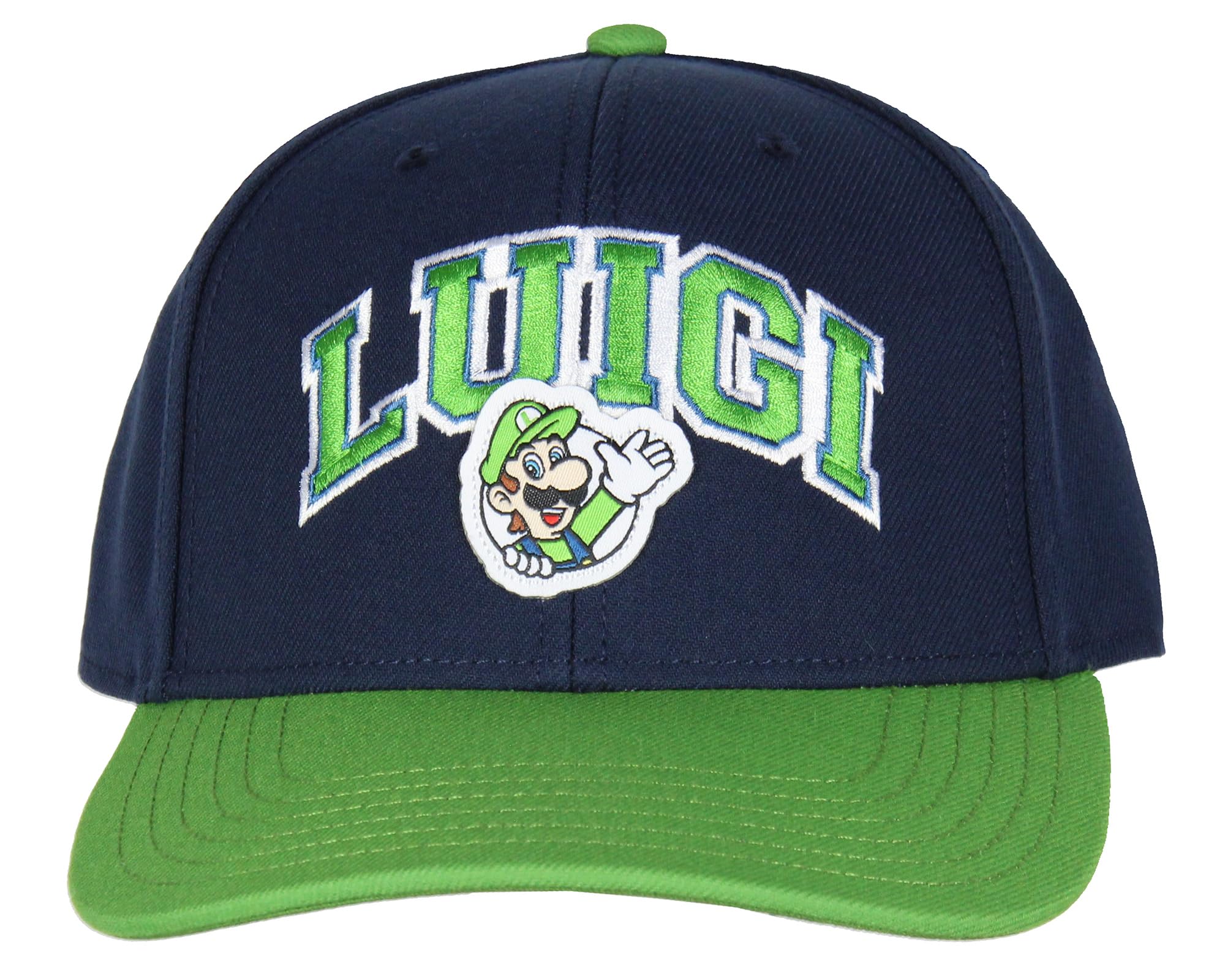 Nintendo Super Mario Luigi OSFM - Gorra ajustable con diseño bordado para adulto, Luigi, talla única