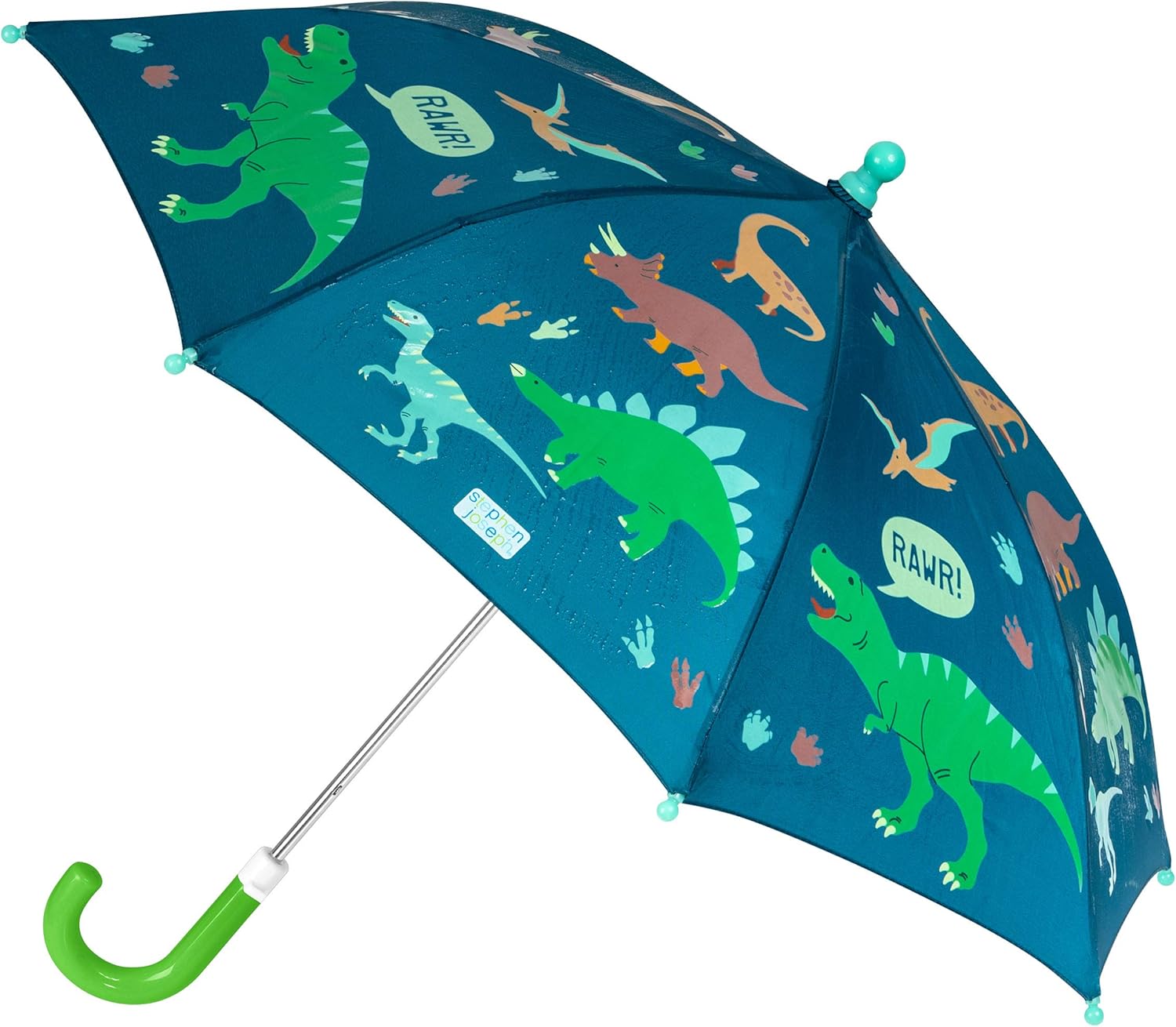 Stephen Joseph Colourchanging umbrella for boys dinosaur dark blue. Amazon.co.uk Luggage