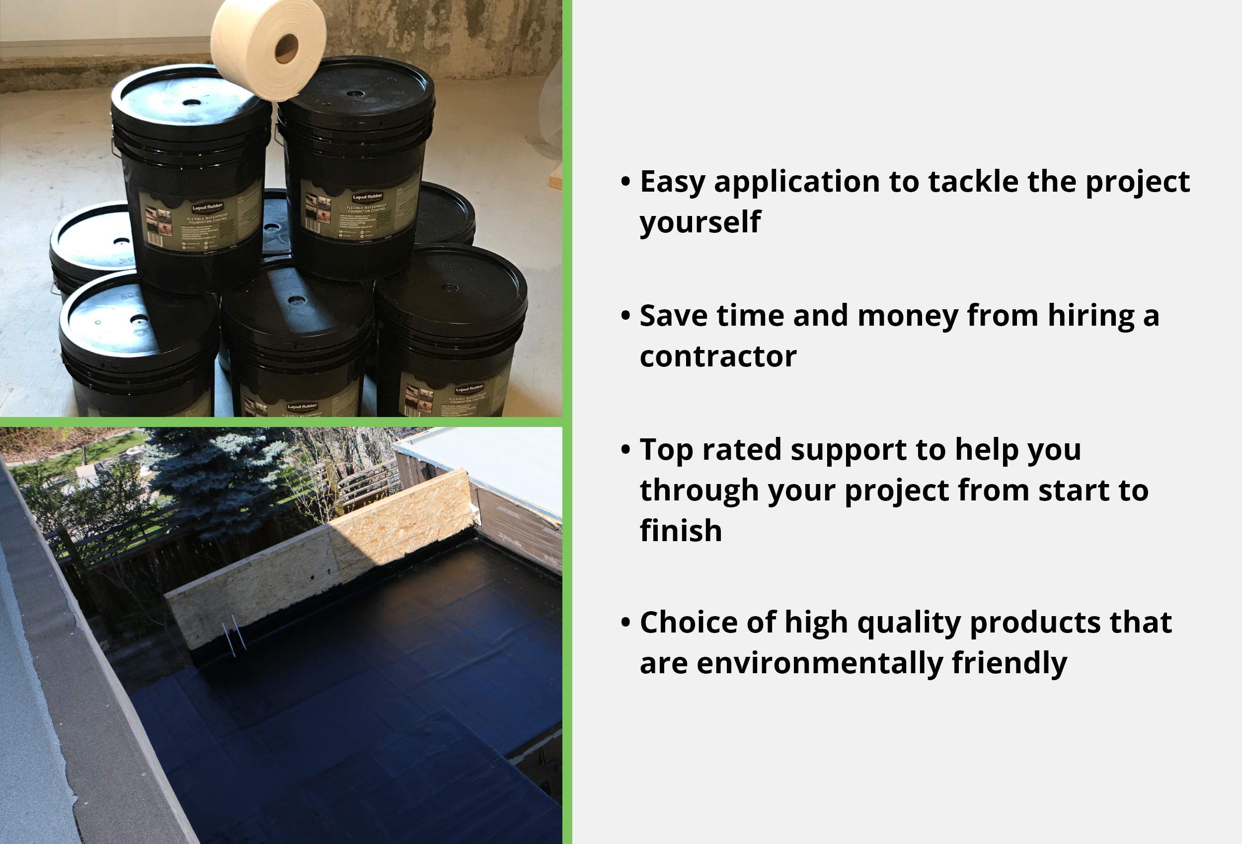 Liquid Rubber Concrete Foundation and Basement Sealant Indoor